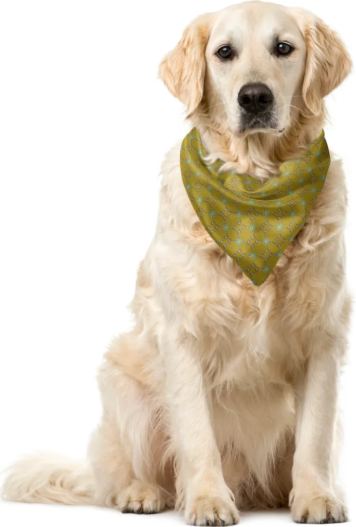 Accessorio Pet Urbano ABAKUHAUS Bandana Seppia - 40x40 Floreale Verticale