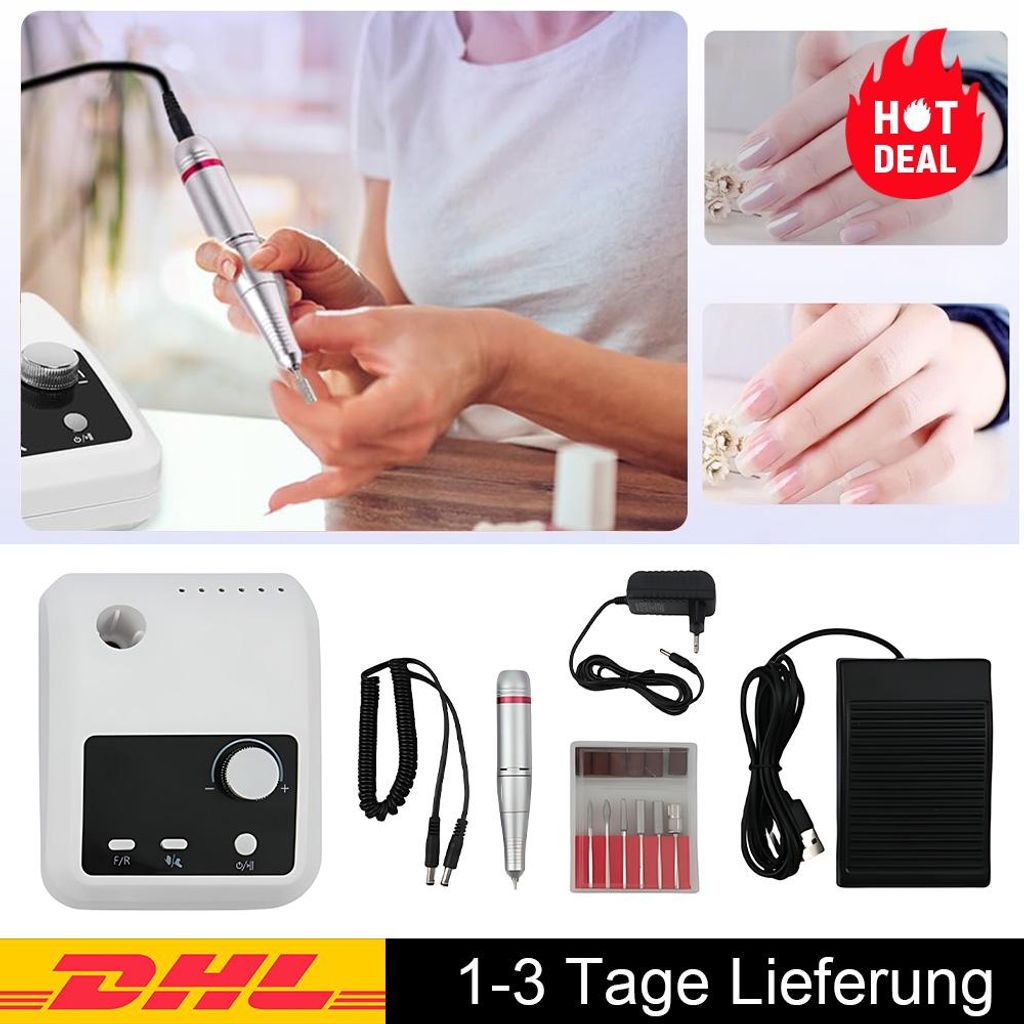 Nagelfräser Professionell, Nagelfräser für Gelnägel, 45000 rpm Elektrische nagelfeile