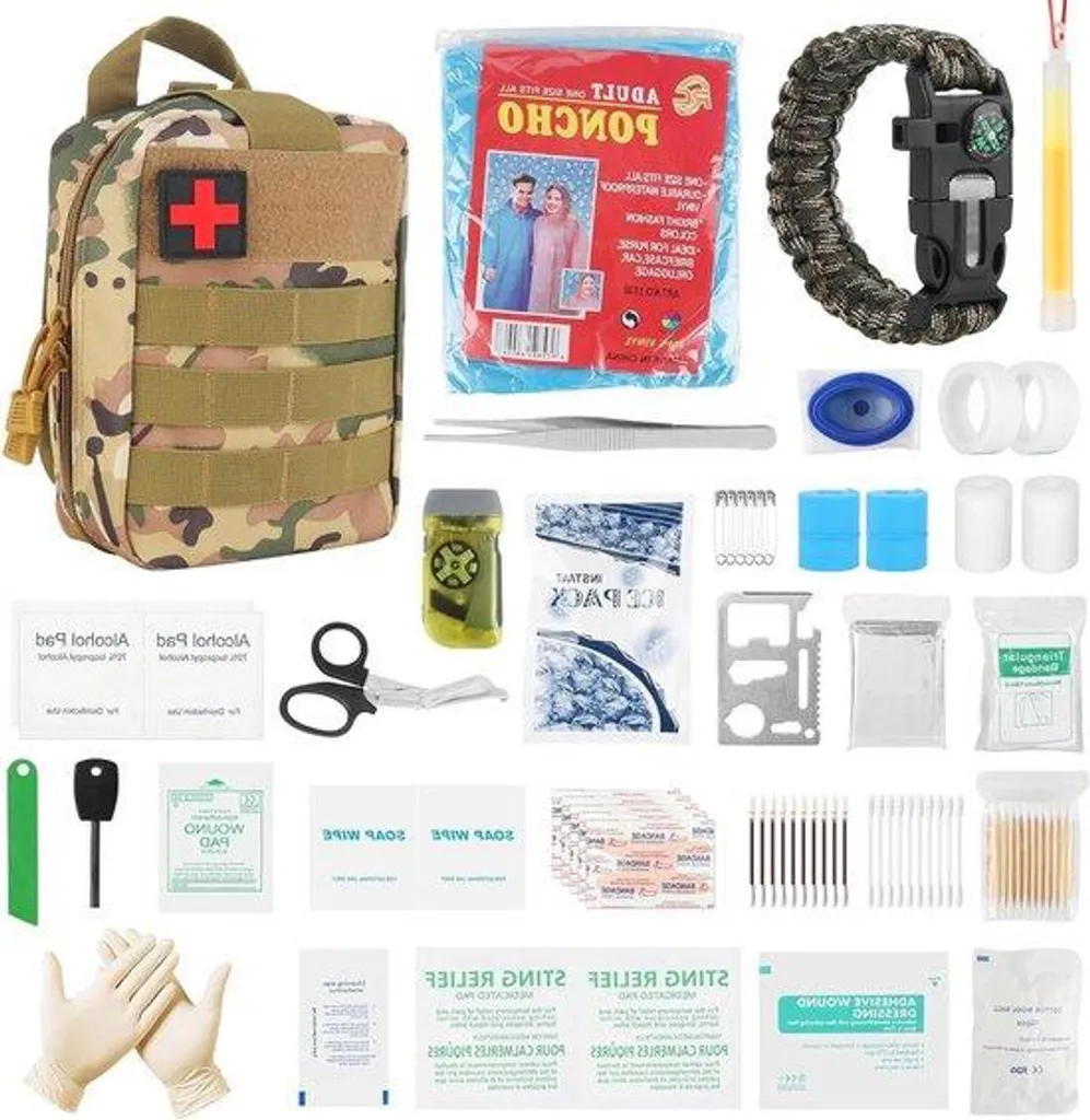 Kit de secours médical d'urgence pour voiture, école et activités outdoor