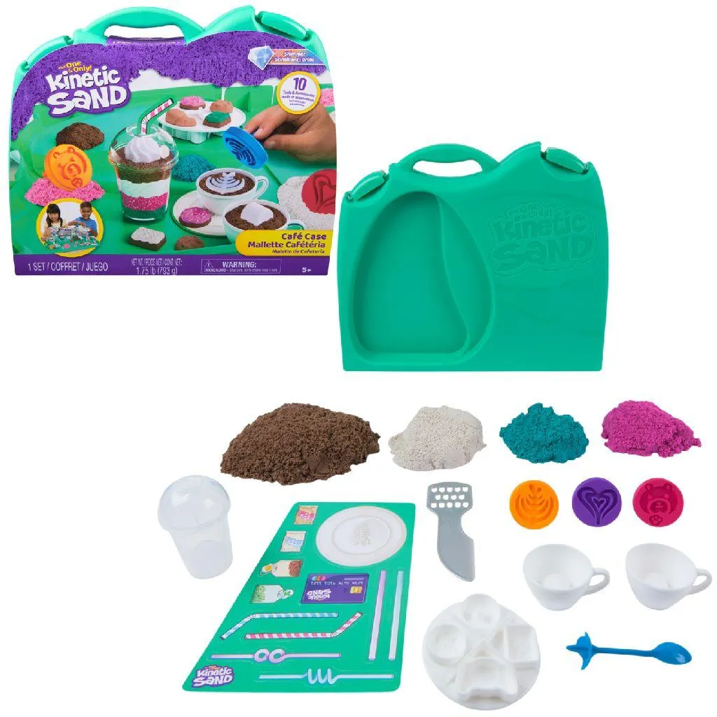 Sable Magique Kinetic Sand sans Saleté Coffret Mallette 24 Pièces