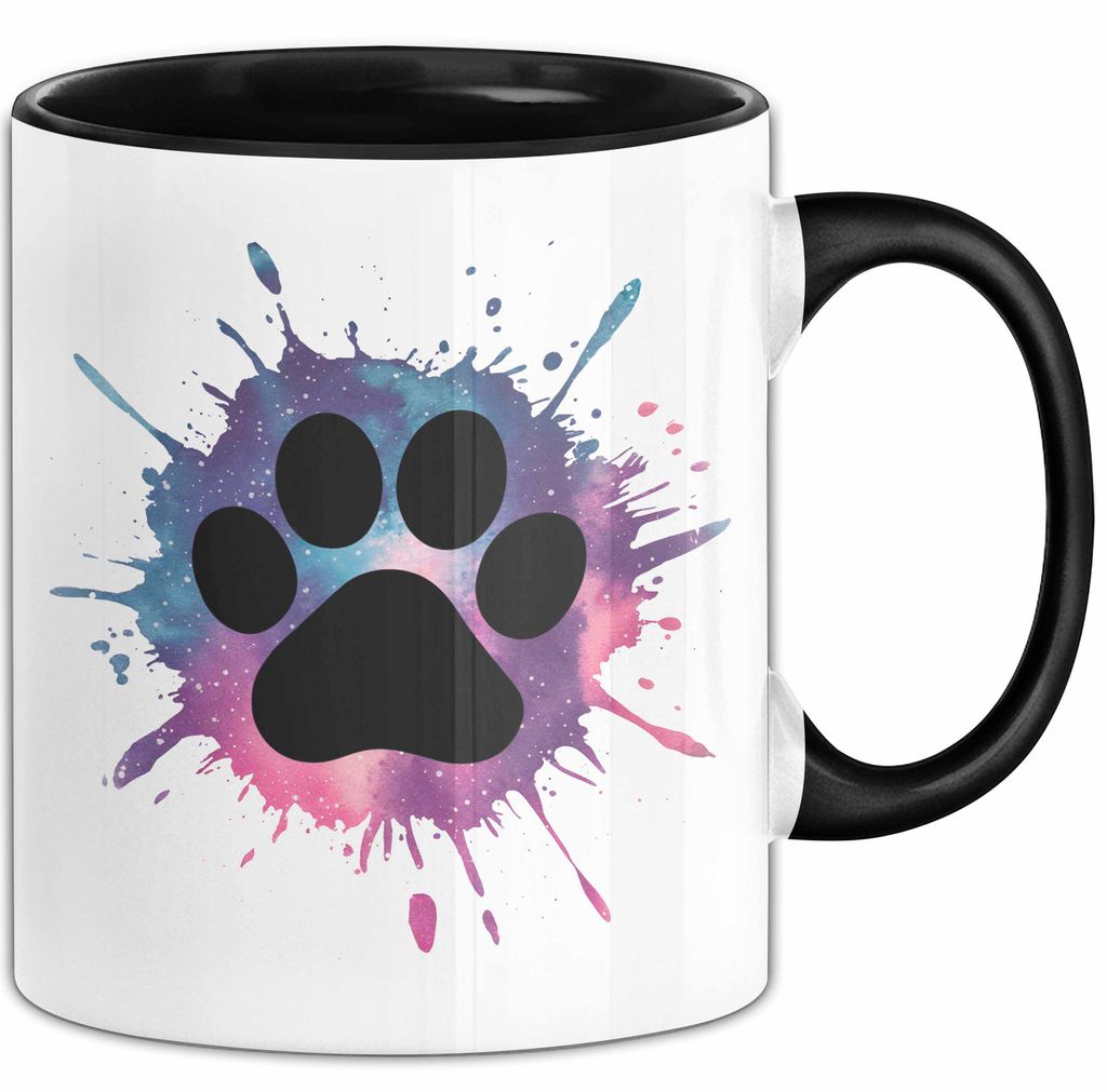 Hund Tierliebhaber Tasse Geschenk Lustige Geschenkidee Spruch (Schwarz)