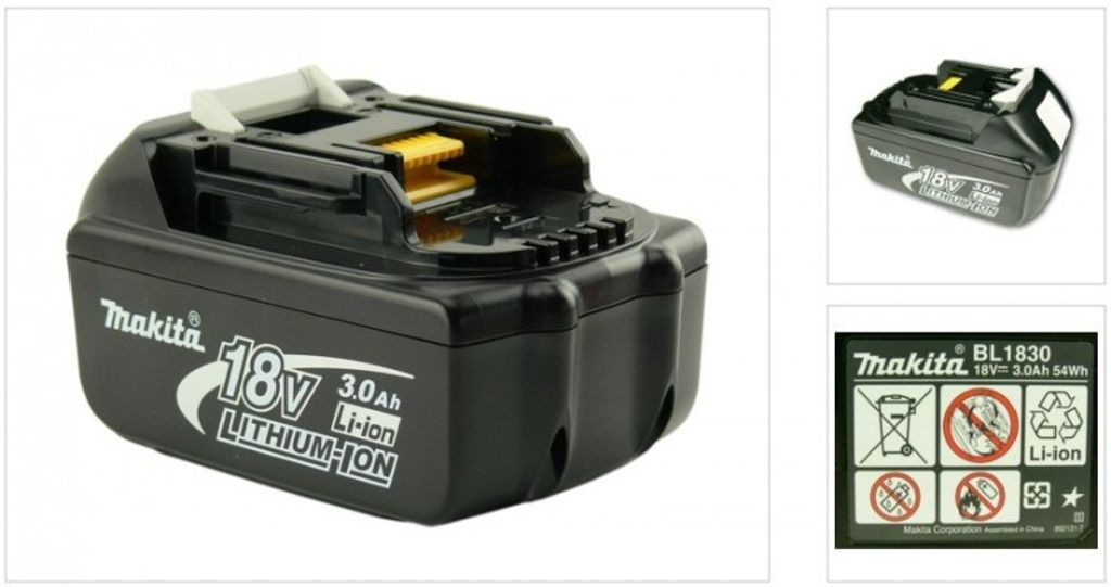 Makita BL1830, Lithium-Ion (Li-Ion), Schwarz Produktbild 