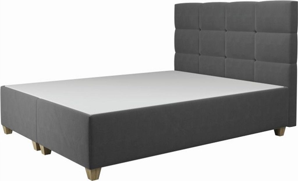 Bett ITALIA 140x200 - Matratzenhalter BONEL (Grau - Kronos 22)