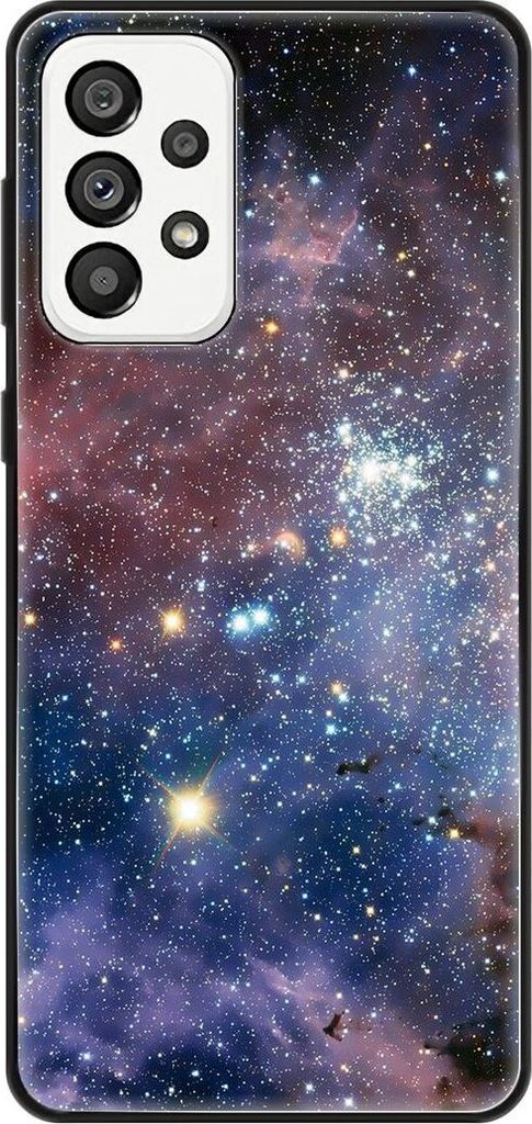 König Design Hülle kompatibel mit Samsung Galaxy A73 5G Kunststoff Soft Handyhülle - Handy Case Universum