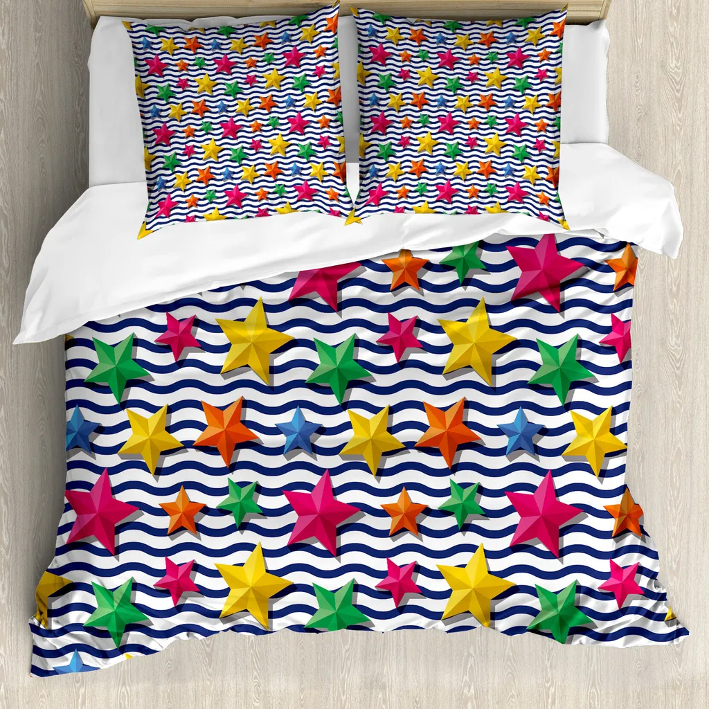 Copripiumino No-Stiro ABAKUHAUS 200x200 - Set 3 Pezzi Multicolore