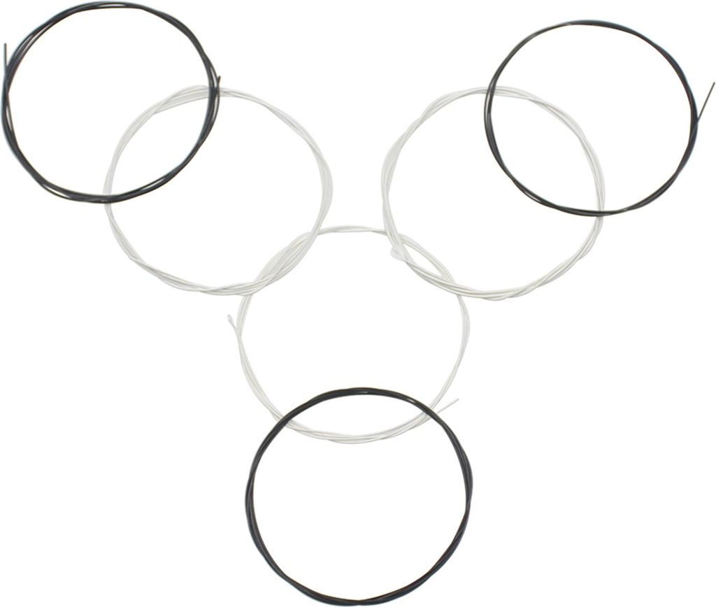 Schwarzer Nylonkern, versilbert, mit Kupfer umsponnen, 1.–6. (.028–.043), 6-teiliges Saitenset für klassische Gitarrensaiten