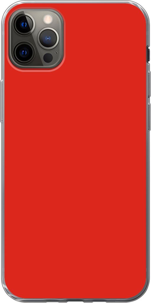 MuchoWow Handyhülle Schutzhülle Hülle für Telefoonhoesje iPhone 13 Pro Max Rot - Farbe - Einfarbig Silikon Softcase Handy Hülle - Mobiltelefon
