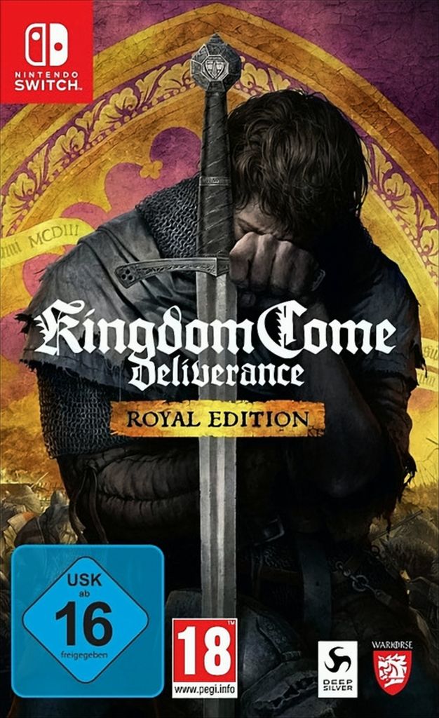Cover art for the video game Kingdom Come Deliverance: Royal Edition for Nintendo Switch.