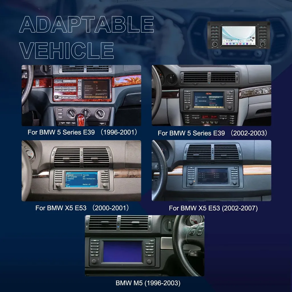 Système de Navigation Android BMW E39 E53 - Autoradio CarPlay 2+64 Go