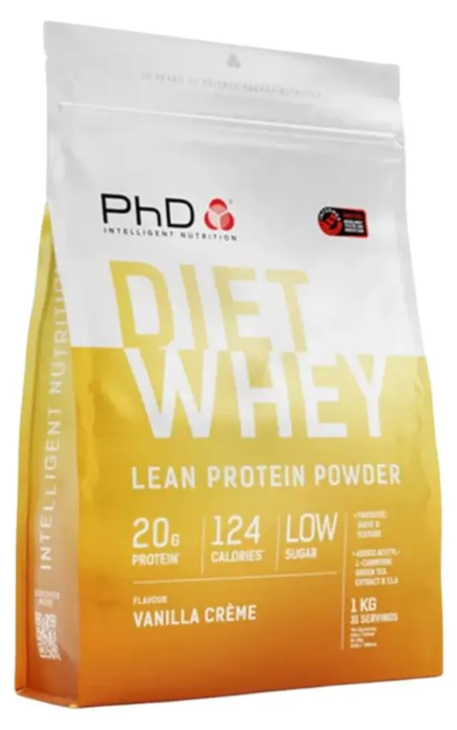 PHD Diet Whey Vanille 1kg - Protéine Riche en L-Carnitine et Thé Vert