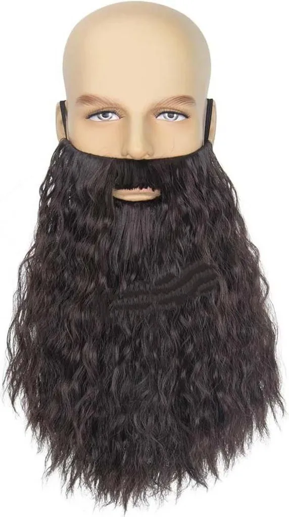 Accessorio Barba Marrone Professionale INF per Travestimenti e Feste