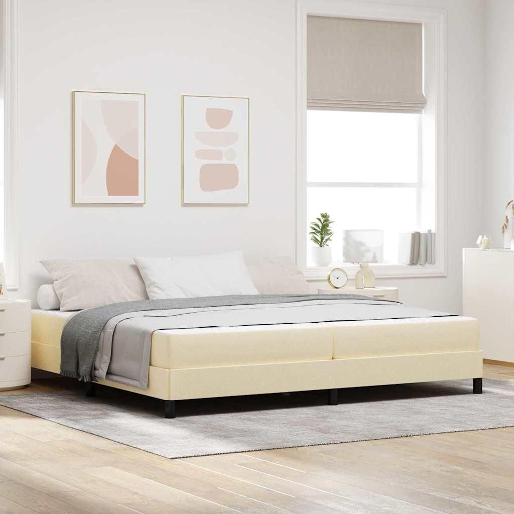Möbel Boxspringbett Sonstiges Creme 200 x 200 cm Stoff - Klassische Betten 3398519