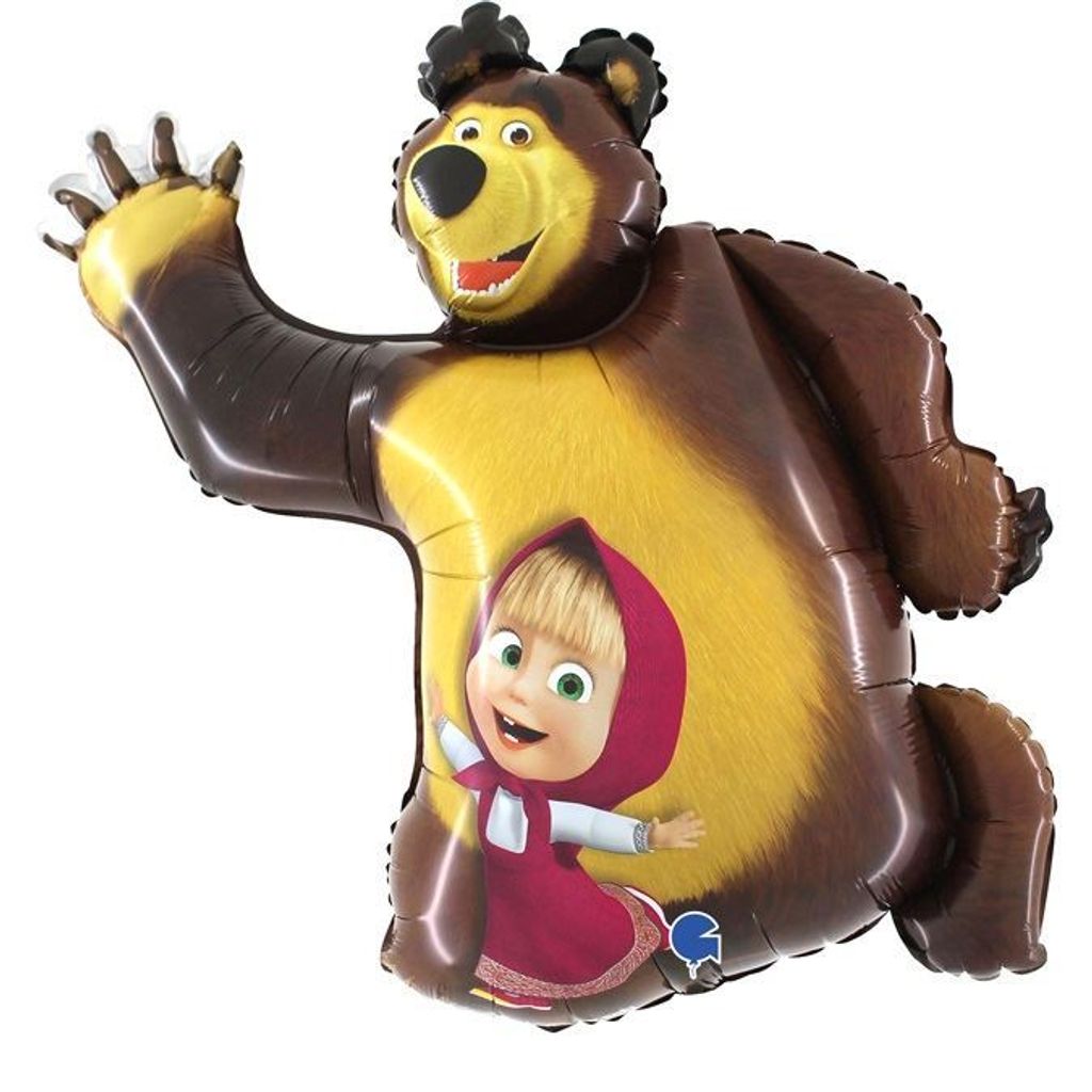 Folienballon „Mascha und der Bär“, 36 Zoll, 1 Stk. Produktbild 