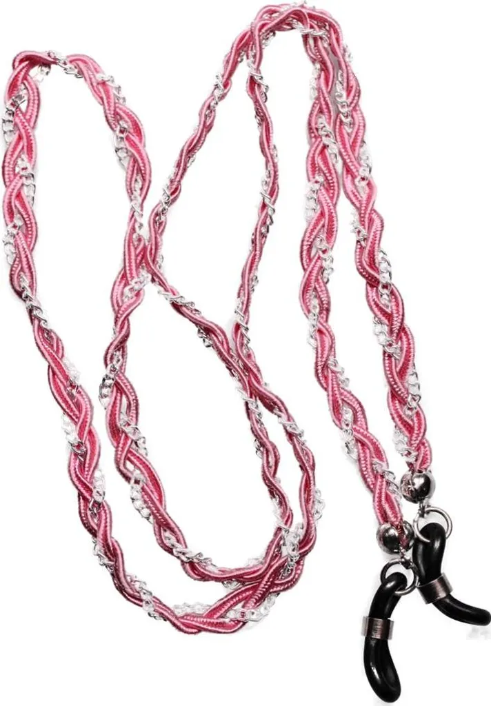 Catenina Occhiali n. 58 Rosa & Argento | Estetica Minimalista