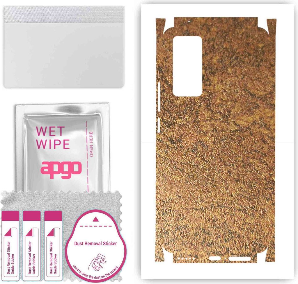 apgo Rückseite + Seiten Schutzfolie, Skin, kompatibel mit Vivo X60t, Hinten Displayschutzfolie aus Vinylfolie, kratzfest, einfache Montage - Rosti...