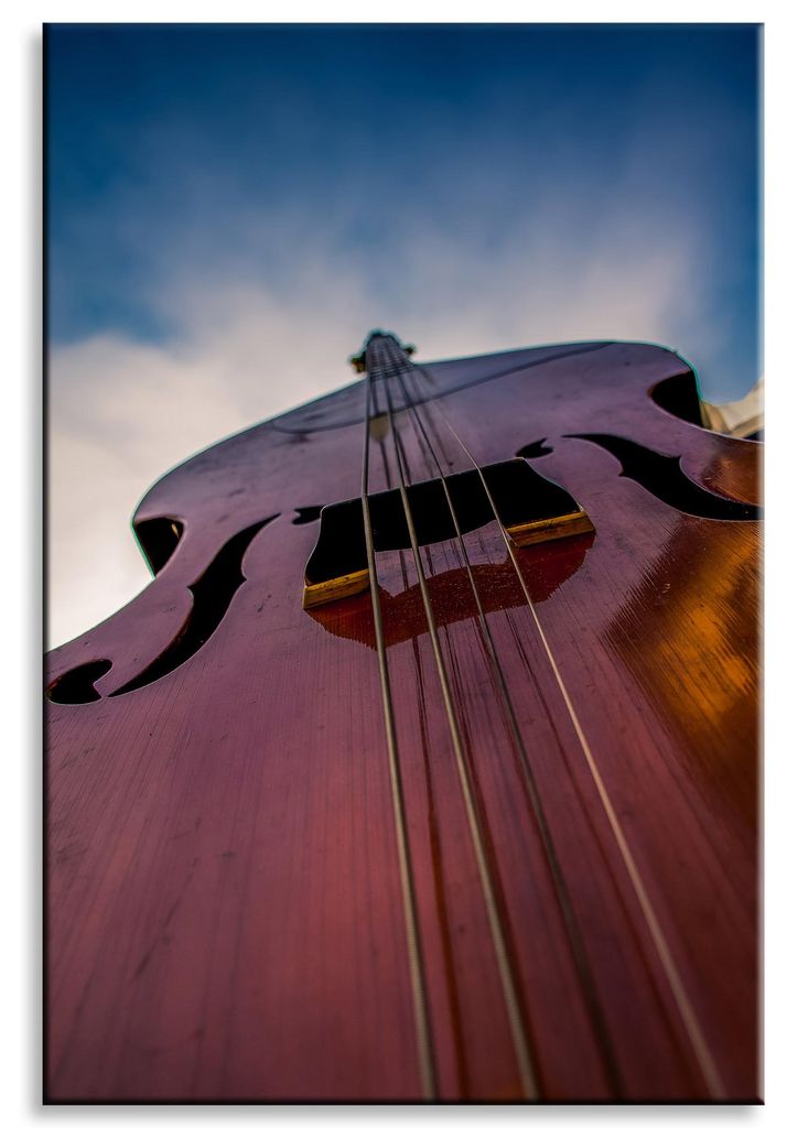 Leinwanddruck Musik Kontrabass 80x120 cm