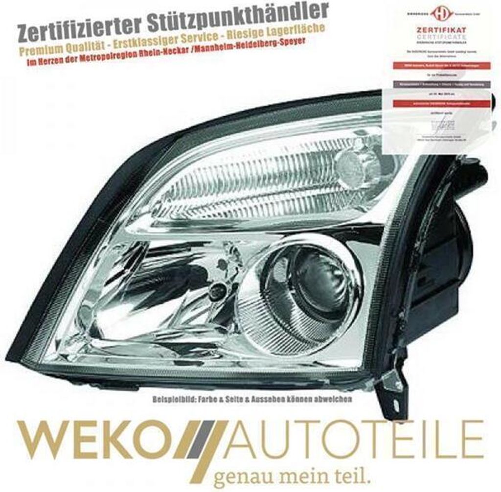 Scheinwerfer rechts DIEDERICHS 1825980 für OPEL