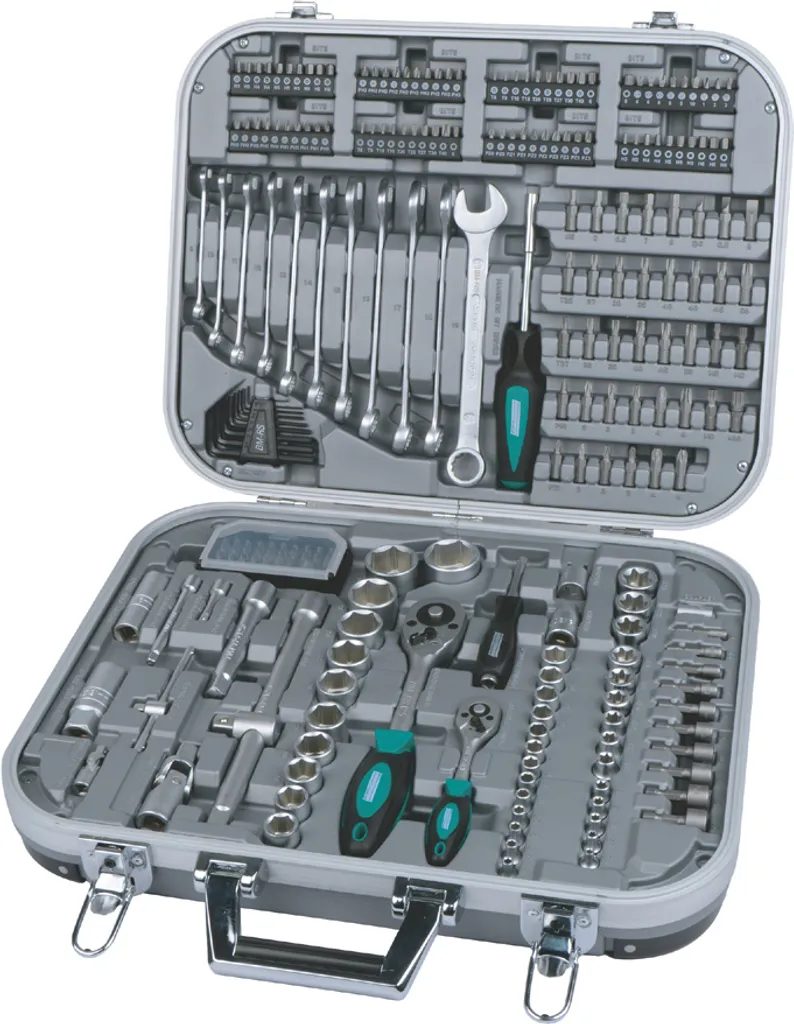 Jeu de Clés à Douilles 232 Pièces en Chrome Vanadium avec Coffret Rigide