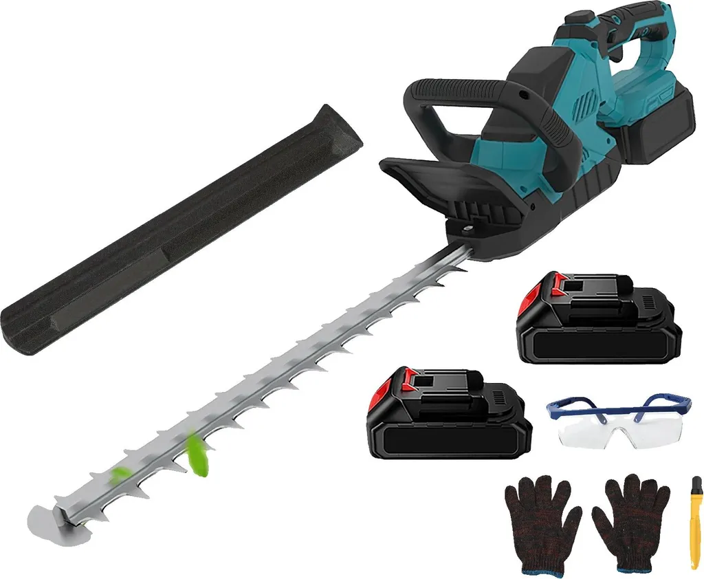 Tagliasiepi Elettrico 21V con 2 Batterie: Taglio Rapido e Design Leggero