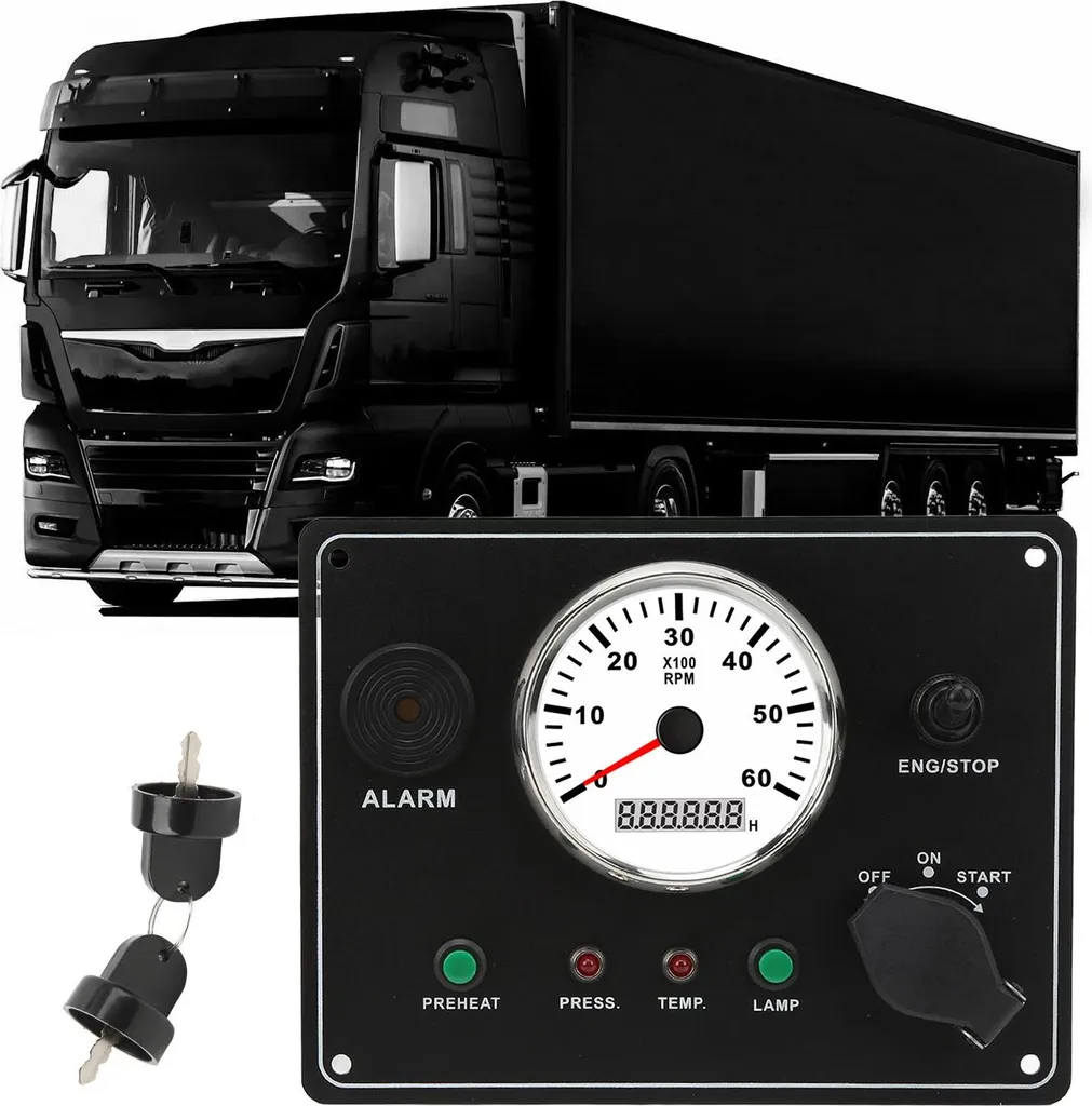 Kit Quadro Strumenti 12V Multifunzione 6000 RPM per Yacht e Barche