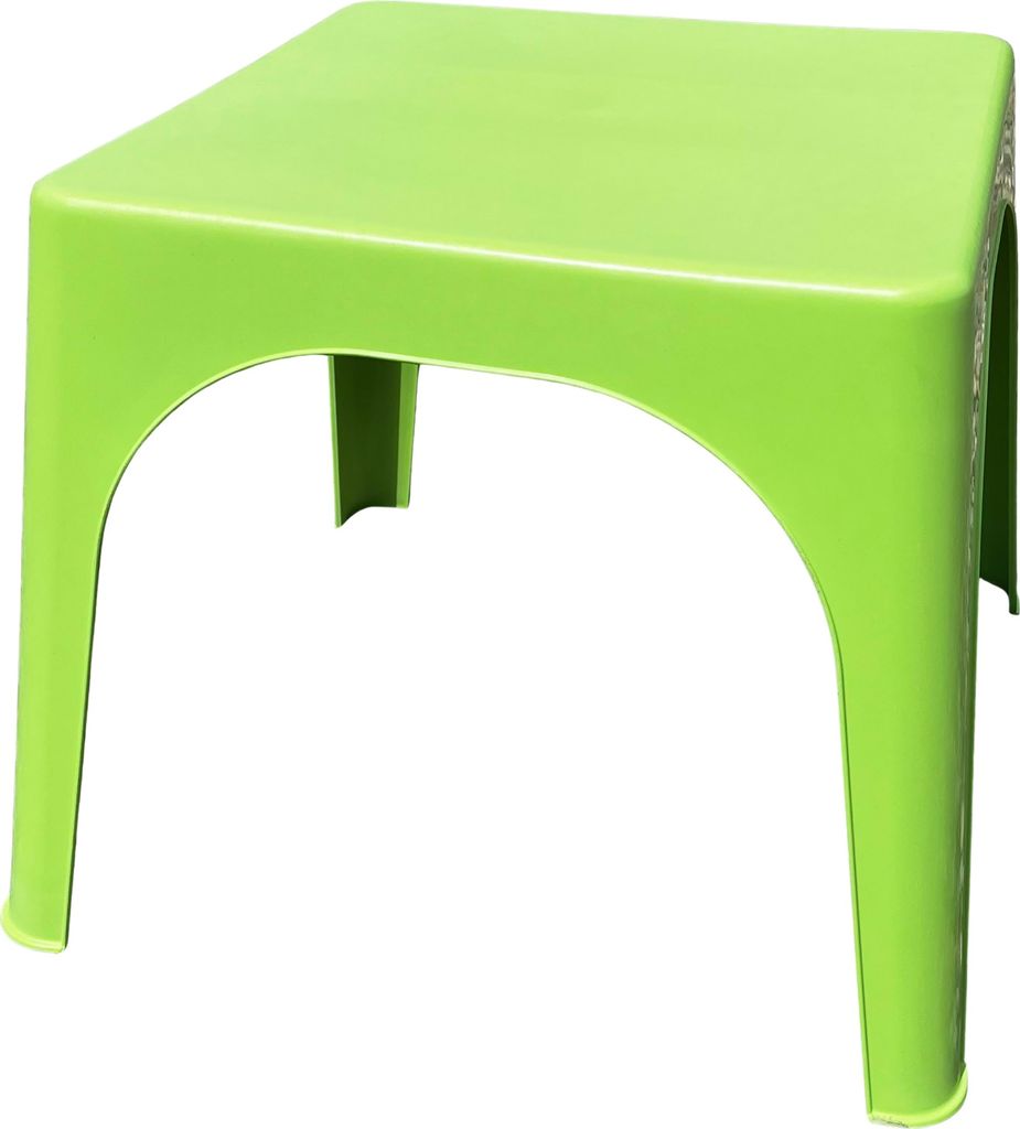 Kindertisch für den Garten Kunststoff 59 x 59 x 47 cm (L/B/H) grün Gartentisch wetterfest für Kinder - Kindergartentisch - Kindertisch stapelbar