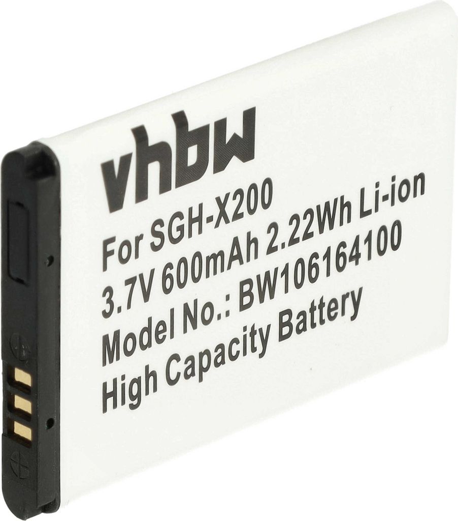 vhbw Akku Ersatz für Samsung BST3108BEC, BST3108BC, BST3108BE, AB463446BC, AB533640BA für Handy Smartphone Telefon (600 mAh, 3,7 V, Li-Ion)