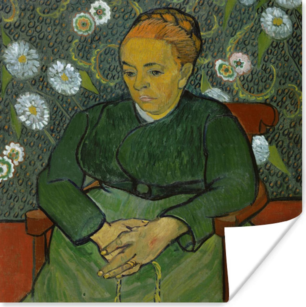 MuchoWow Poster La berceuse (Porträt von Madame Roulin) - Vincent van Gogh 30x30 cm - Wandposter - Printing