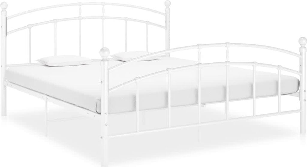 Bettgestell Weiß Metall 160x200 cm