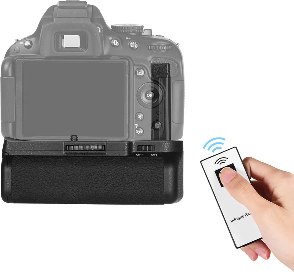 Poignée grip Nikon D5100 D5200 vertical EN-EL14 avec télécommande IR - 8