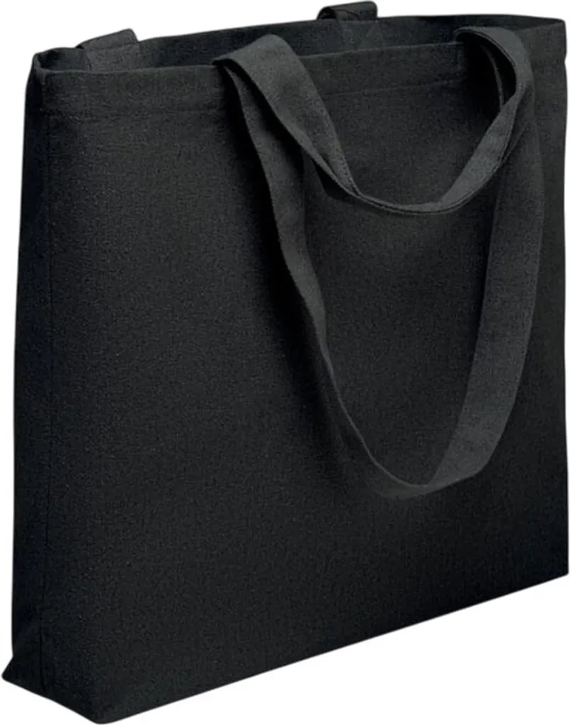 Borsa in Tela Riciclata MidOcean MO546 Nero - Shopping Bag Sostenibile