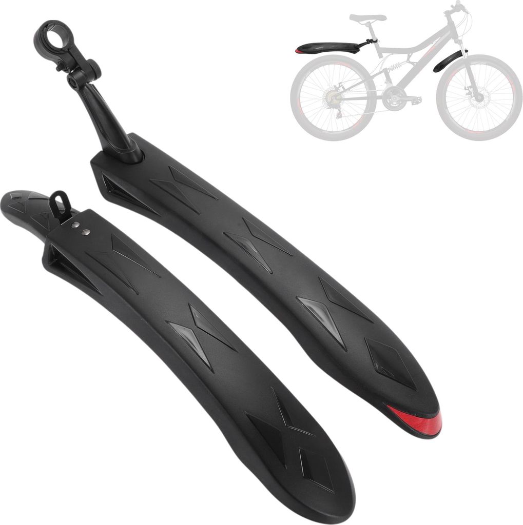 Fahrradkotflügelset, Fahrradreifen Schutzbleche Vorne Und Hinten, Fahrradschutzblech, PP Schutzblech Für Rennrad Mountainbike, Schwarz