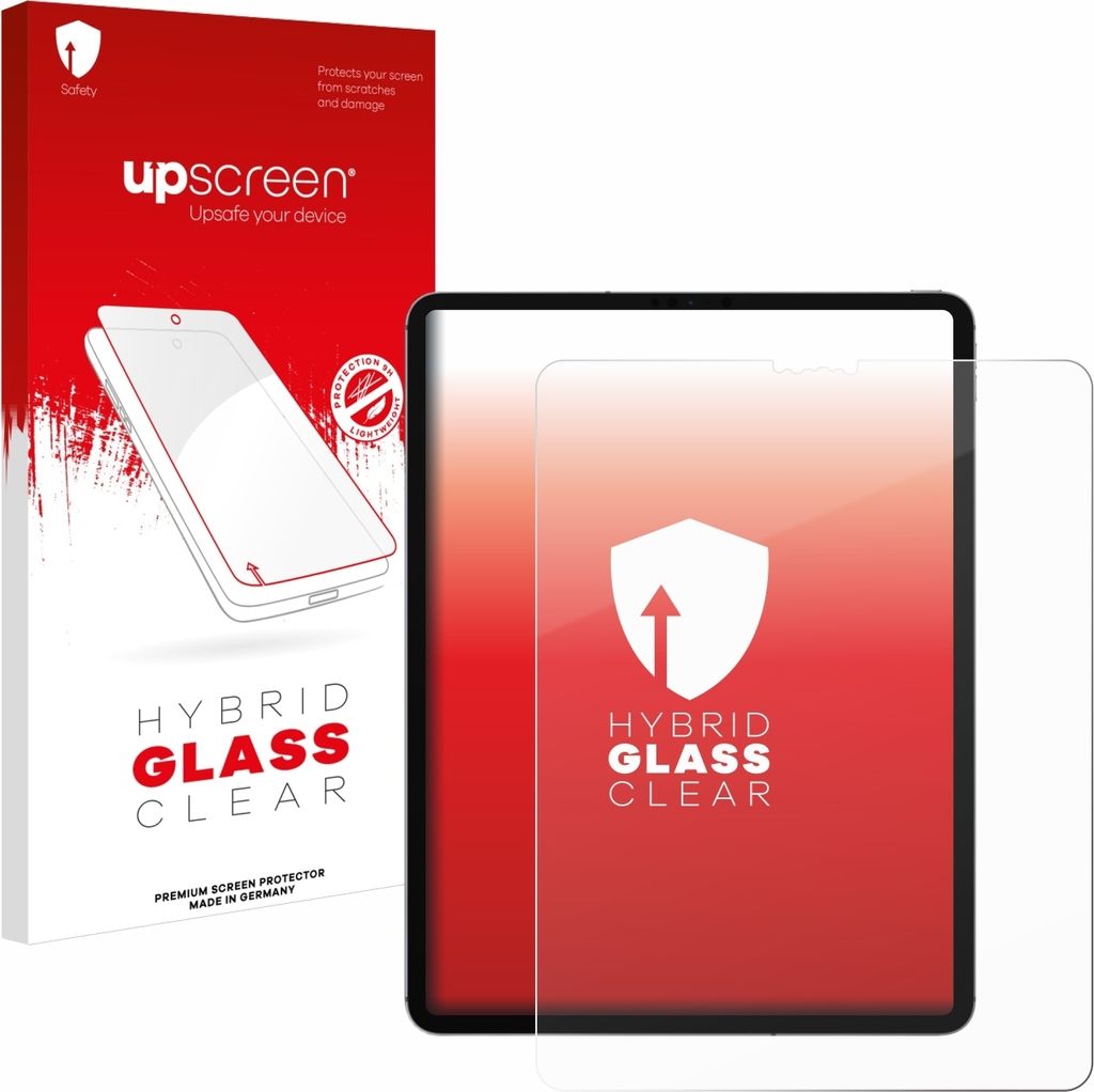 upscreen Schutzglas für Apple iPad Pro 12.9" 2021 (5. Gen.) Schutzfolie Panzer Folie Glas Display Schutz klar