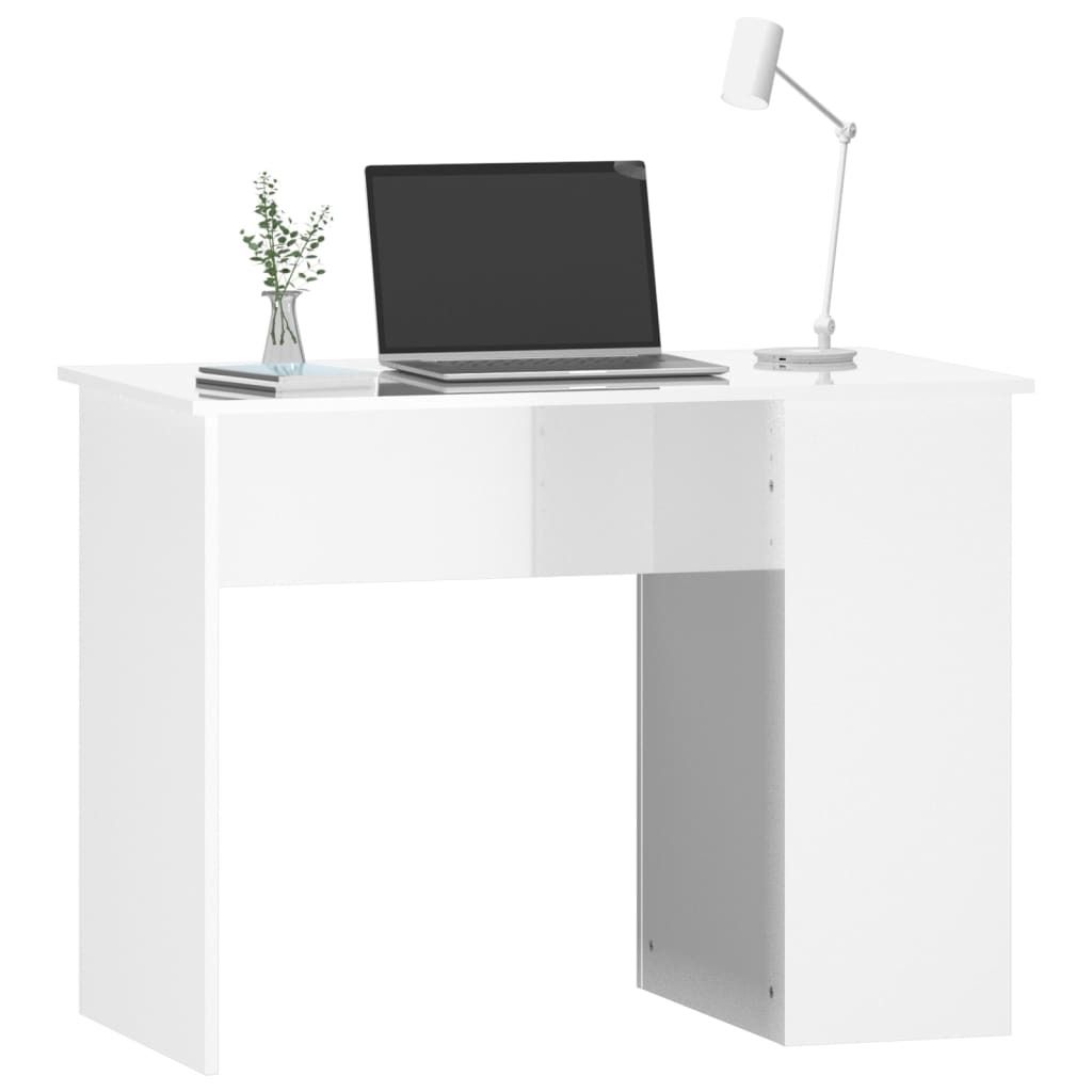 "Winterschlussverkauf "Schreibtisch/Büro-Möbel - CLORIS - Computertisch moderner - Hochglanz-Weiß 100x55x75 cm Holzwerkstoff - NeuMöbel9452916
