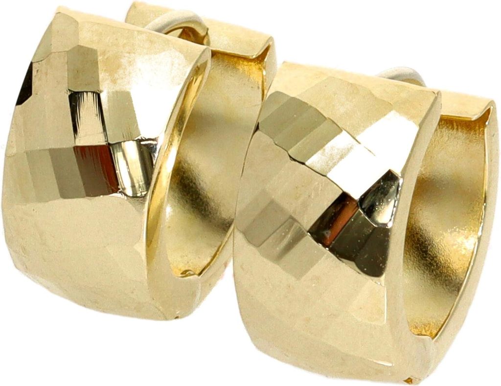 Breite Creolen Klappcreolen aus echt Gold 333 (8kt)