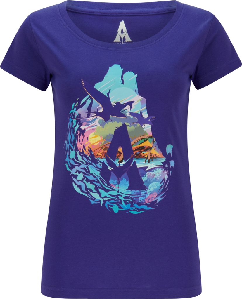 Avatar 2 The Way of Water Damen T-Shirt , Farbe:Blau, Größe Damen:3XL