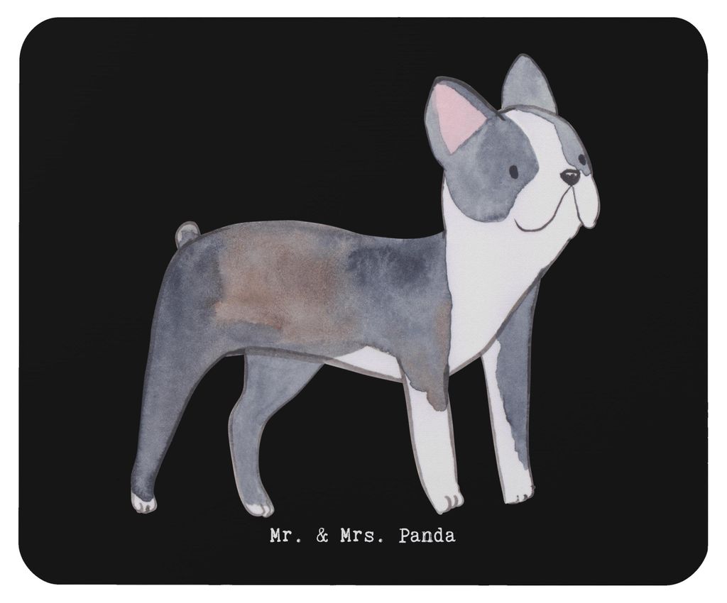 Mr. & Mrs. Panda Mauspad Boston Terrier Lebensretter - Schwarz - Geschenk, notebook, Mouse Pad, pc mousepad, laptop