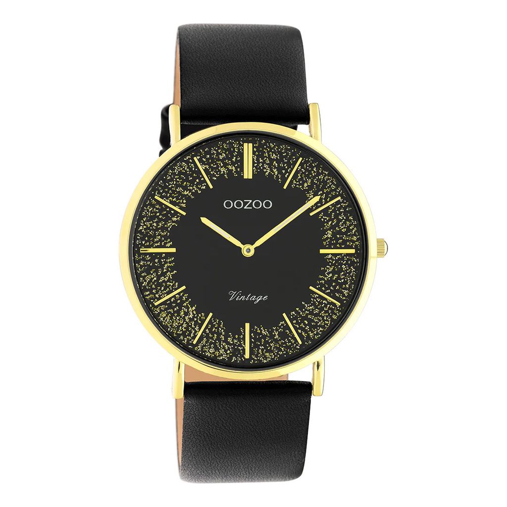 Oozoo Armbanduhr dunkelblau Edelstahl C20102 Vintage Damen Quarzuhr UOC20185