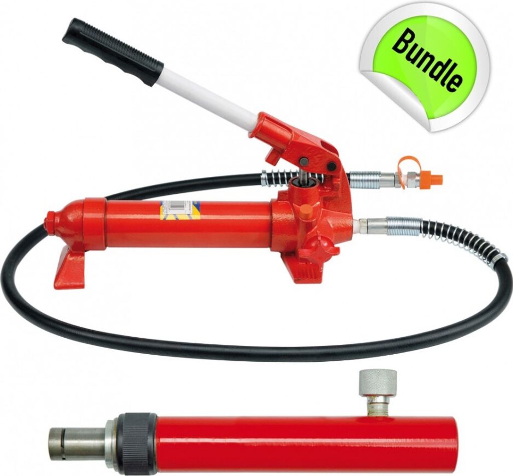 Handpumpe Hydraulik Richtsatz Druck Zylinder Presse Hydraulikzylinder 4 Tonnen