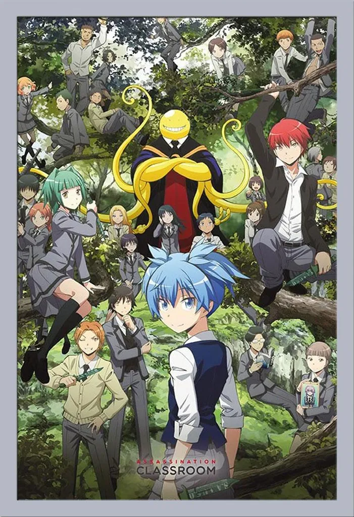 Offerta Poster Koro-Sensei Assassination Classroom + Cornice Silver
