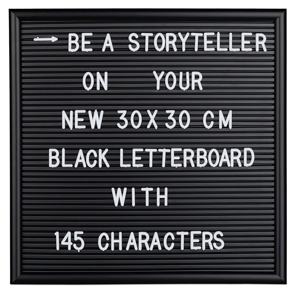 Relaxdays Letterboard, 145 Buchstaben, Zahlen, Produktbild 