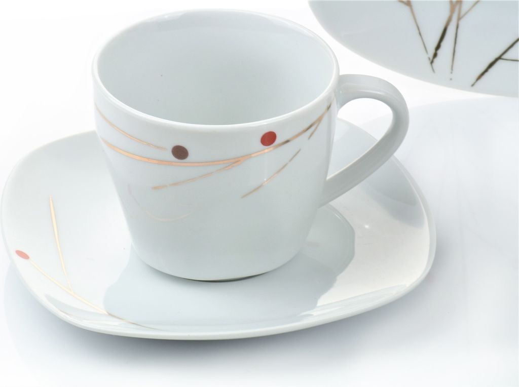 Kaffeeset 'La Musica' 18-teilig – Porzellan, Mikrowellen- & Spülmaschinengeeignet