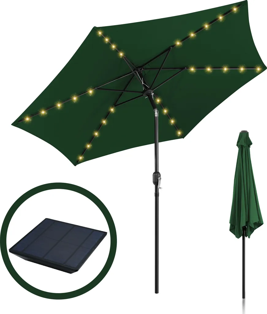 Ombrellone Professionale Bettizia 350cm: LED e Relax per i Tuoi Ospiti