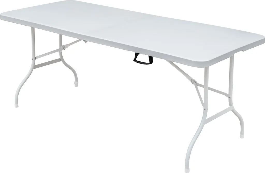 Grande table de réception pliable 180 cm de type valise pour extérieur