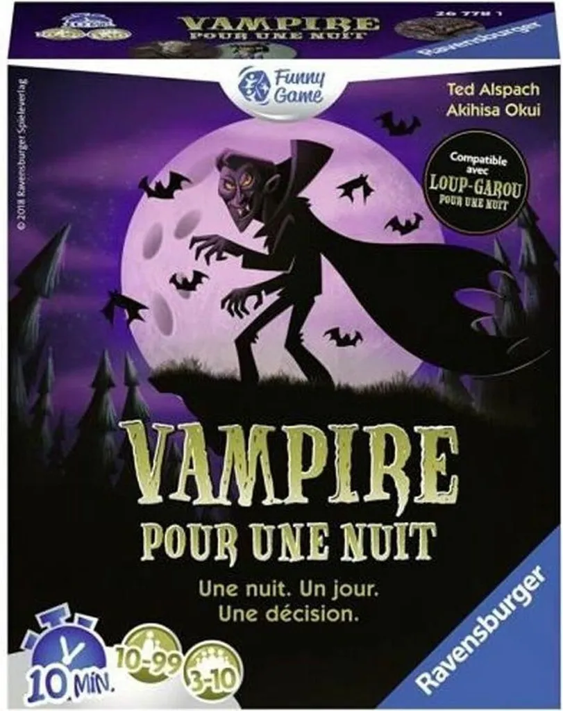 Vampiro pour une Nuit Jeu Rapide de Déduction sans Maître de Jeu Inclus