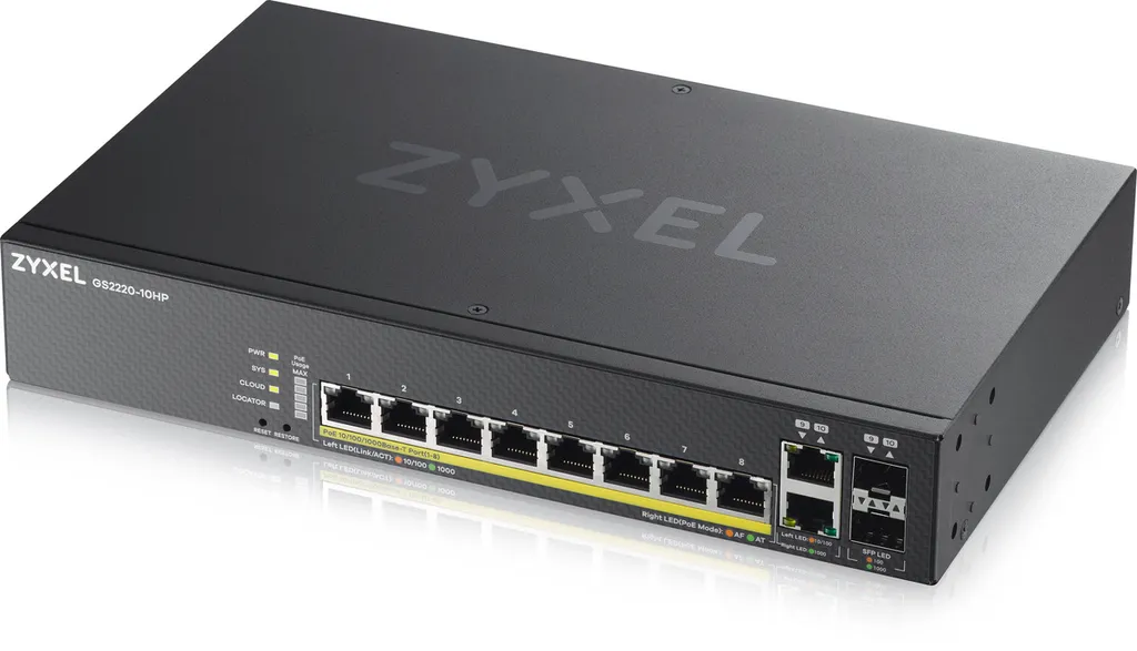 Switch Zyxel GS2220-10HP commutateur 10 ports Gigabit Ethernet PoE