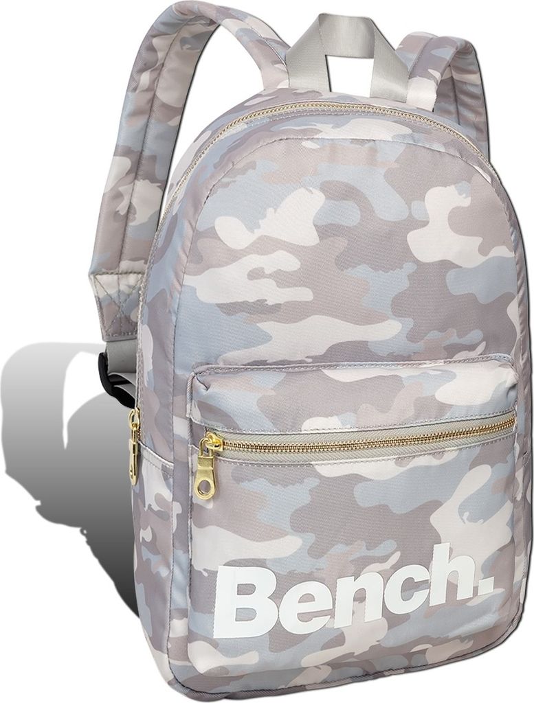Bench hellgrau, weißer Rucksack Nylon Cityrucksack shoppen Damen 25x35x12 Daypack Frauenrucksack D2ORI304J