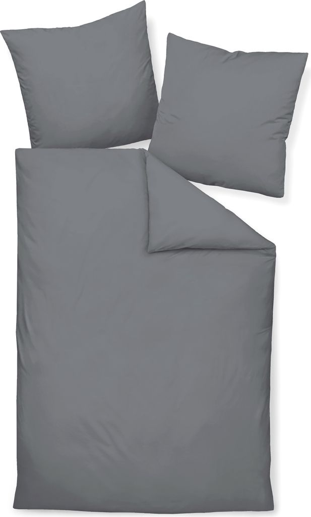 Traumschloss Mako-Satin Bettwäsche uni 155 x 220 cm titan UNI, unifarben