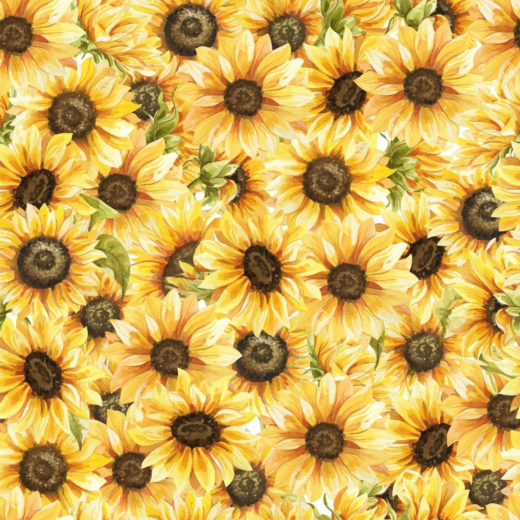 OUTDOOR DEKOSTOFFE OXFORD - Motiv kleine Sonnenblumen I DR282