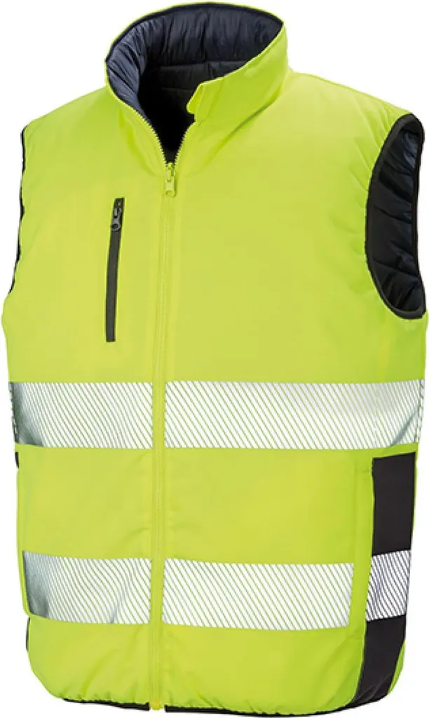 Result R332X Gilet Alta Visibilità Reversibile Giallo Navy S - Sicurezza