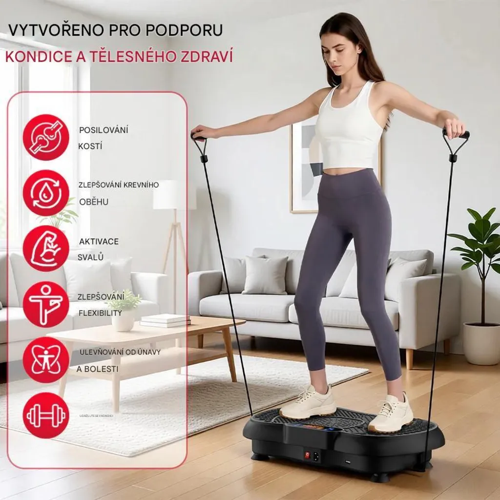 Plateforme vibrante X25I00F032 noire avec 15 programmes dynamiques - 3